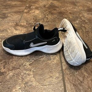 Nike Black and White Slip-On Shoes